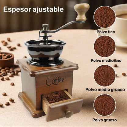 Molino de café manual madera