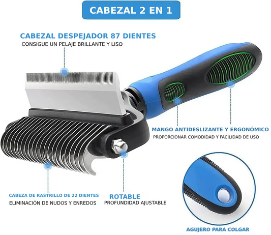 Cepillo 2 en 1 Antinudo y Alisador