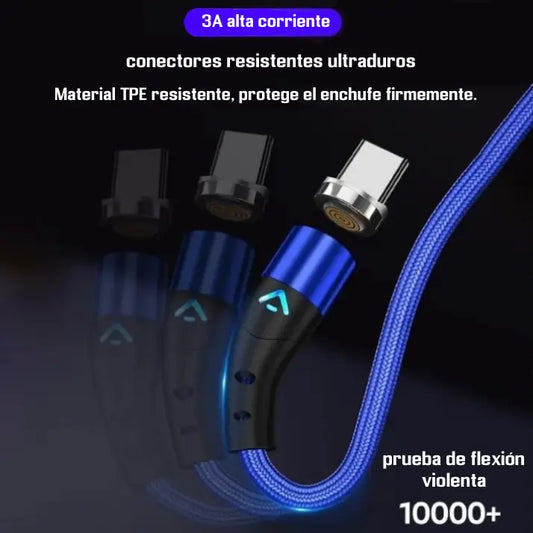 Cable Magnético Usb 3 En 1 Premium 1 Met